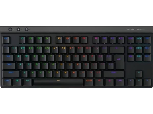 Logitech G G515 - Tastatur - LIGHTSPEED - TKL - bakgrunnsbelyst - trådløs - 2.4 GHz, Bluetooth, USB - QWERTY - US International - tastsvitsj: GL Ta...