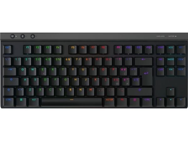 Logitech G G515 - Tastatur - LIGHTSPEED - TKL - bakgrunnsbelyst - trådløs - 2.4 GHz, Bluetooth, USB - svart