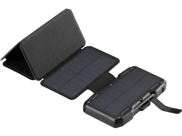 Sandberg Solar PowerBank - Trådløs ladestasjon / solkraftbank - 5-panel - 10000 mAh - 37 Wh - 22.5 watt - 1.67 A - PD/PPS 3.3 - 2 utgangskontakter ...