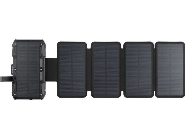 Sandberg Solar PowerBank - Trådlös laddningsplatta/soldriven powerbank - 5-panel - 27000 mAh - 99.9 Wh - 22.5 Watt - 1.67 A - PD/PPS 3.3 - 2 utdata...