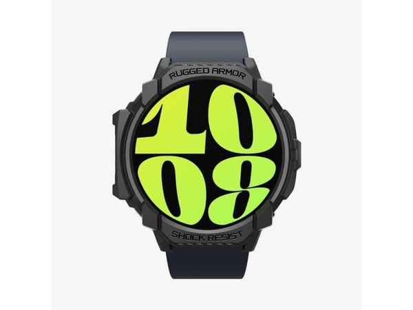 Spigen Rugged Armor, Band, SmartWatch, Sort, Samsung, Galaxy Watch 7 (44mm), Termoplastisk polyuretan (TPU)