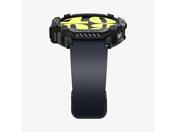 Spigen Rugged Armor, Band, SmartWatch, Sort, Samsung, Galaxy Watch 7 (44mm), Termoplastisk polyuretan (TPU)