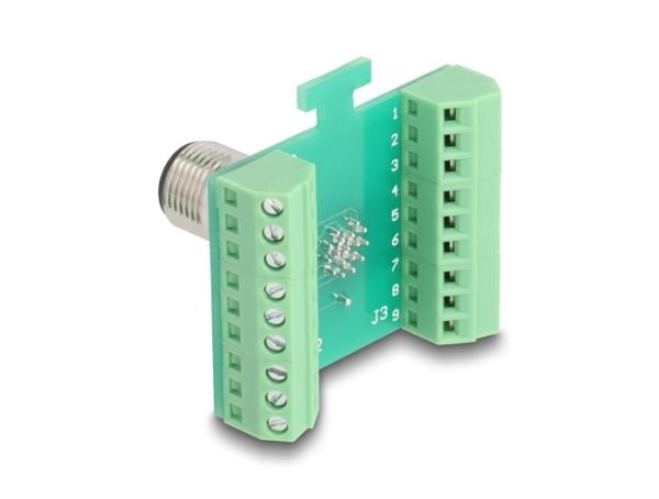 Delock - Nettverksadapter - 17 pin M12 (hann) til 18 pin terminal block - A-kodet