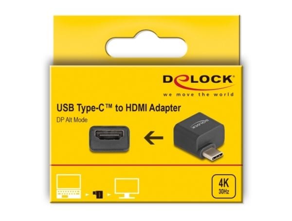 DeLOCK 64256, USB Type-C, HDMI, Uros, Naaras, Suora, Suora