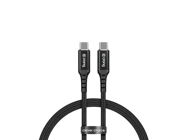 Crong Armor Link - 60W USB-C USB-C punottu kaapeli 150cm (musta)