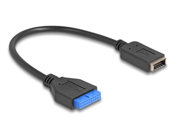 Delock USB 5 Gbps -kaapelin tolppapistorasia sisäiseen USB Type-E Key A -liitäntään 25 cm