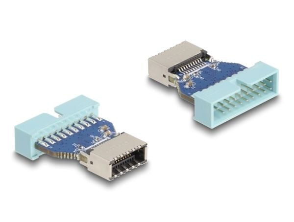 Delock - Intern USB-adapter - 19 pin USB header (hann) til 20 pin USB Type E (hunn) Key A - up to 5 Gbps data transfer rate