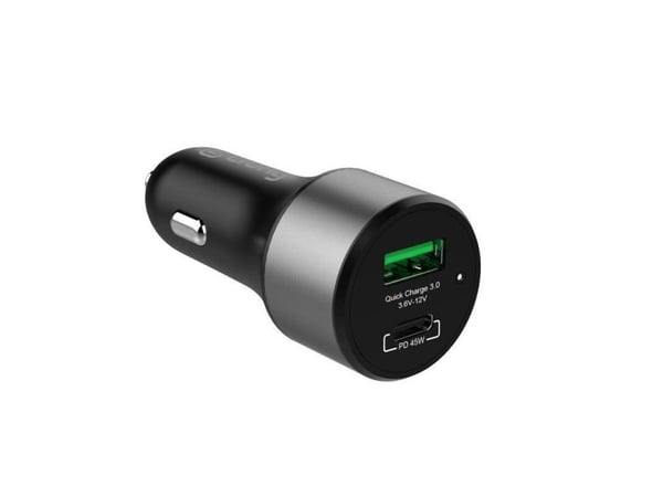 Crong Power billader 63W - USB-C PD 45W + USB QC 3.0 18W billader (svart)