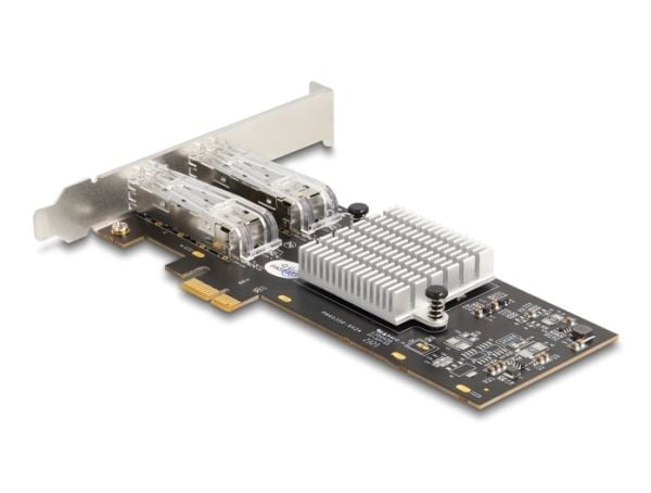 Delock - Nettverksadapter - PCI Express x1 lav profil - Gigabit SFP x 2