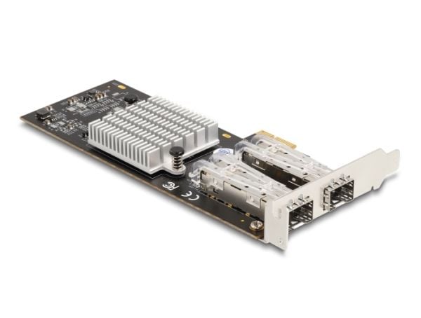 Delock - Nettverksadapter - PCI Express x1 lav profil - Gigabit SFP x 2