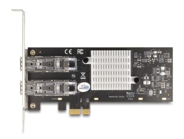 Delock - Nettverksadapter - PCI Express x1 lav profil - Gigabit SFP x 2
