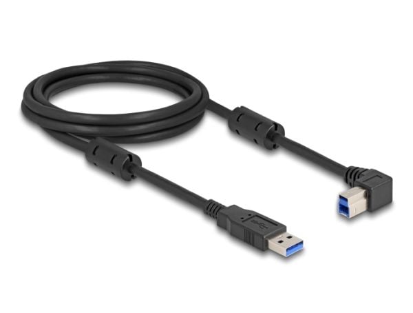 Delock USB 5 Gbps Kabel Typ-A Stecker til Typ-B Stecker 90° rett gewinkelt 2 m