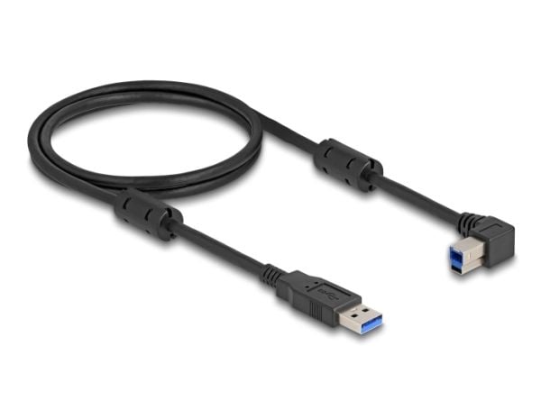Delock USB 5 Gbps-kabel Type-A hann til Type-B hann 90° venstrevinklet 1 m