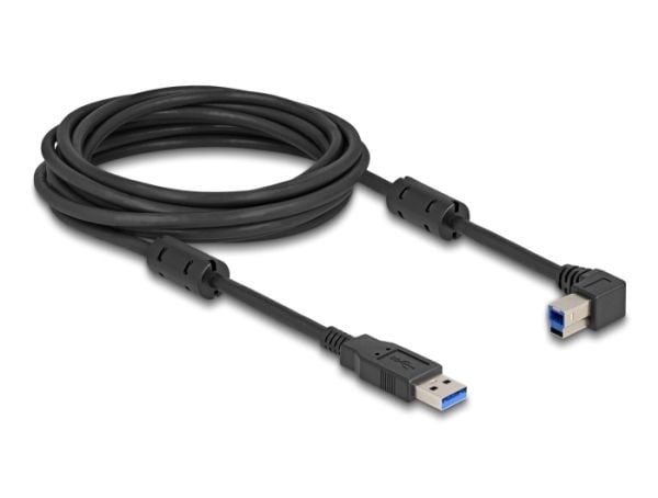 Delock USB 5 Gbps-kabel Type-A hann til Type-B hann 90° venstrevinklet 1 m