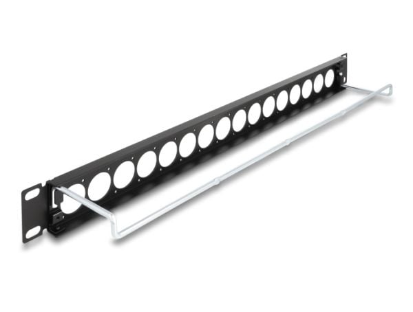 Delock 19" D-tyypin liitäntäpaneeli 16 porttia 1 U musta (67058)