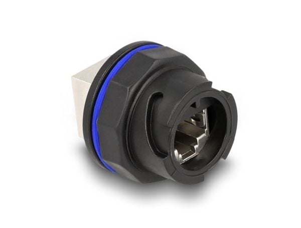 Delock RJ45 Cat.6A paneeli liitin musta - Verkko (67048)