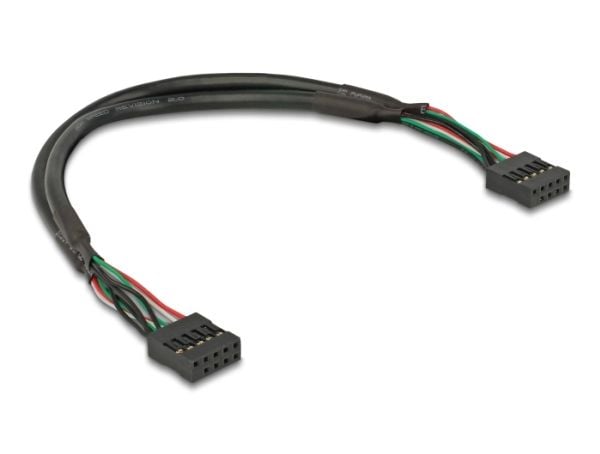 Delock-kabel USB 2.0 header-kontakt 2,54 mm 10 pins til USB 2.0 header-kontakt 2,54 mm 10 pins 25 cm