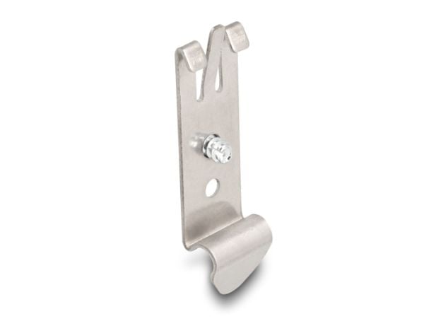 Delock - DIN rail holder - with 2 fixing holes and T3 self-tapping fixing screw