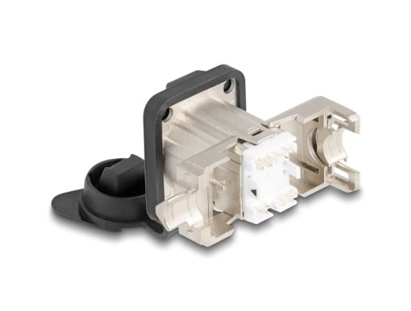 Delockin D-tyypin RJ45-paneeliliitin LSA-liitännällä Cat.6A STP (67063)