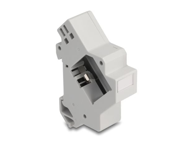 Delock - Keystone DIN rail mounting adapter - DIN-skinnemonterbar - grå - 1 port