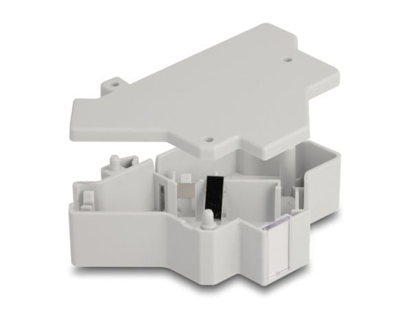 Delock - Keystone DIN rail mounting adapter - DIN-skinnemonterbar - grå - 1 port