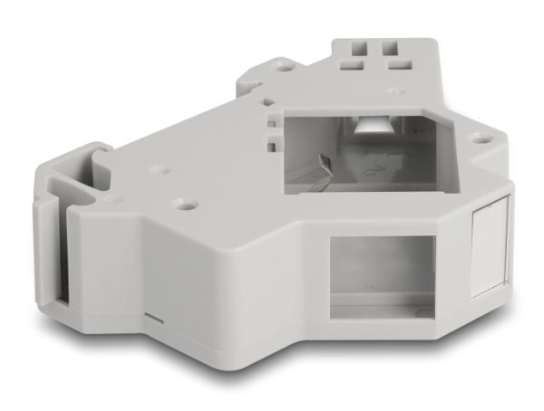 Delock - Keystone DIN rail mounting adapter - DIN-skinnemonterbar - grå - 1 port
