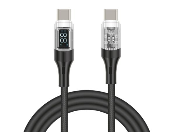 Delock - USB-kabel - 24 pin USB-C (hann) til 24 pin USB-C (hann) - USB 2.0 - 20 V - 5 A - 2 m - USB Power Delivery (100 W), støtte for Power Delive...
