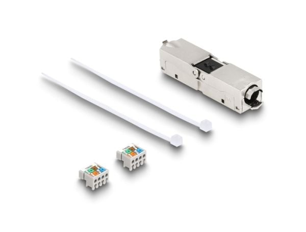 Delock - Nettverkkopler - LSA til LSA - STP - CAT 6a - dust and waterproof (IP68) - svart