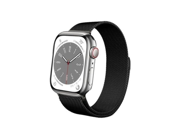 Crong Milano Steel - Apple Watch 38/40/41 mm rustfritt stålbånd (svart)