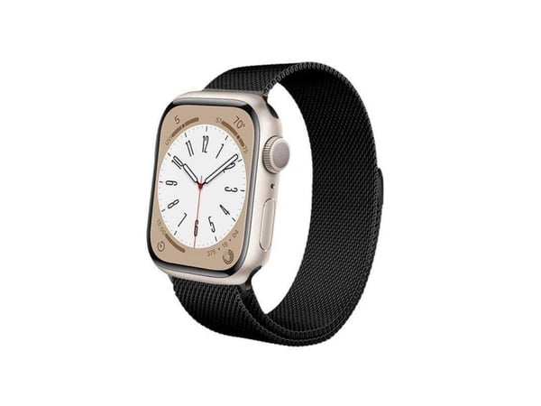 Crong Milano Steel - Apple Watch 38/40/41 mm rustfritt stålbånd (svart)
