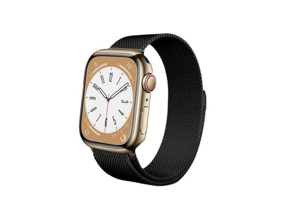 Crong Milano Steel - Apple Watch 38/40/41 mm rustfritt stålbånd (svart)