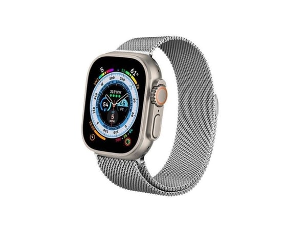 Crong Milano Steel - Apple Watch 38/40/41 mm rustfritt stålbånd (sølv)