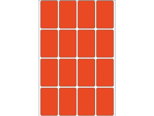 HERMA - Permanet adhesiv - rød - 25 x 40 mm 512 etikett(er) (32 ark x 16) merkelapper