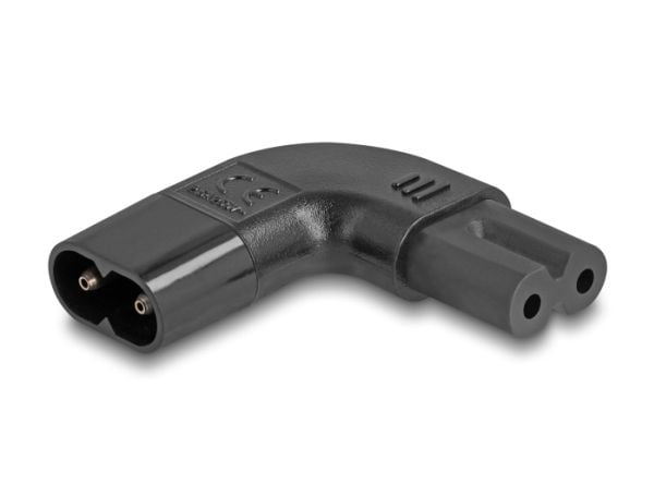 Delock - Strømadapter - IEC 60320 C8 til power IEC 60320 C7 - 250 V - 2.5 A - 90° kontakt - svart