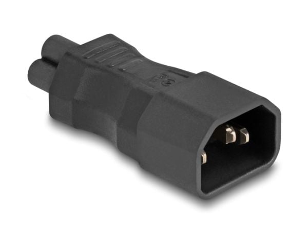 DeLOCK verkkovirtasovitin IEC 60320 - C14 - C5 pistorasiaan 2,5 A suora, Sort