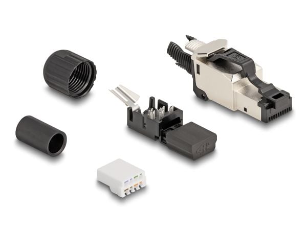 Delock - Nettverkkontakt - RJ-45 (hann) - STP - CAT 6a - uten hindringer