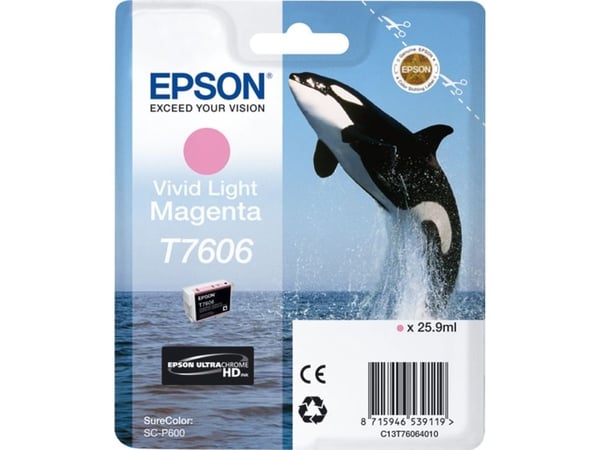 Epson C13T76064N10, Vaalea Magenta, 25,9 ml, 1 kpl, Kertapakkaus