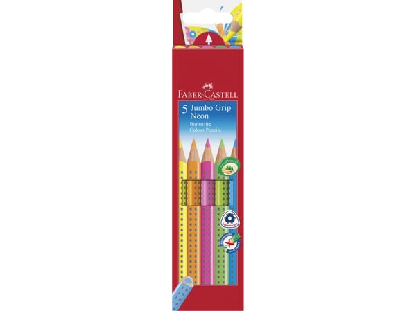 Faber-Castell Jumbo GRIP - Fargeblyant - assorterte farger (en pakke 5)