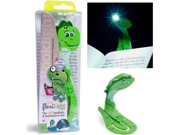 Tenkegaver Flexilight Pals Dinosaur Grønn skrivebordslampe - Boklampe