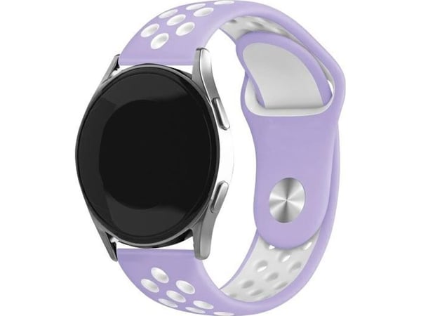 Beline rem til ur 20 mm Sport silikon lilla/hvit (boks)