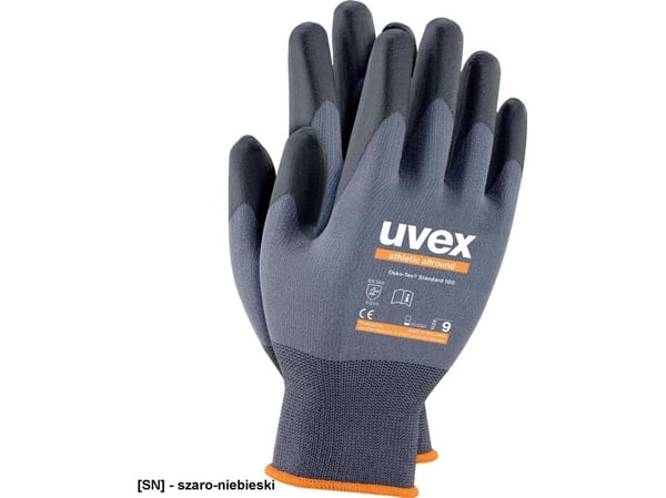 Uvex 60028, Fabrikkhansker, Antrasitt, Grå, Voksen, Voksen, Unisex, 1 stykker