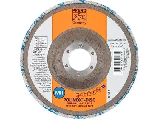 PFERD DISC PNER-MH 125-22,2 SiC F, Terästä, Kirjometalli, Pronssi, Ruostumaton teräs, Muovi, Alumiini, Kupari, 12,5 cm, PFERD, 2,22 cm, 10000 RPM, ...