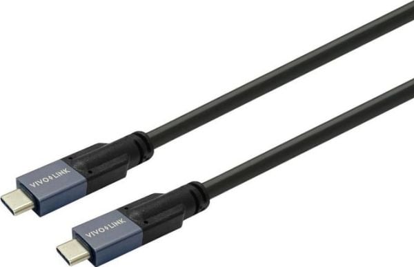 VivoLink - USB-kabel - 24 pin USB-C (hane) till 24 pin USB-C (hane) - USB 3.2 Gen 2 - 5 - 20 V - 5 A - 7.5 m - USB-strömförsörjning (100W), 4K60Hz ...