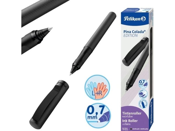 Pelikan Pina Colada Edition, Tynn penn, Antrasitt, Blå, 0,7 mm, Fint, Ambidekstriøs