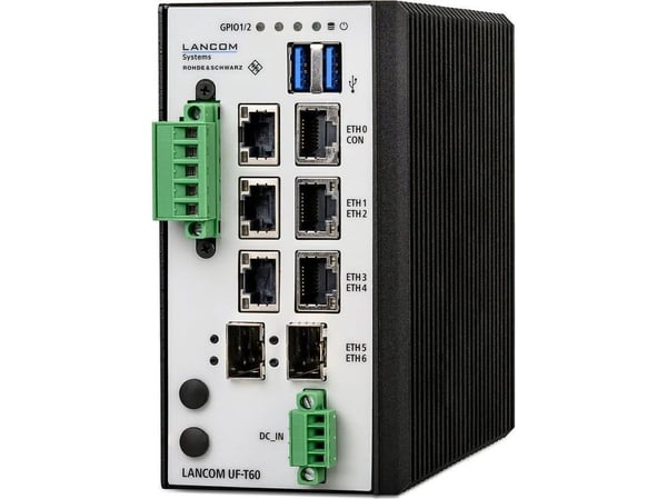 LANCOM R&S Unified Firewall UF-T60 - Brannvegg - 7 porter - 1GbE - DC power