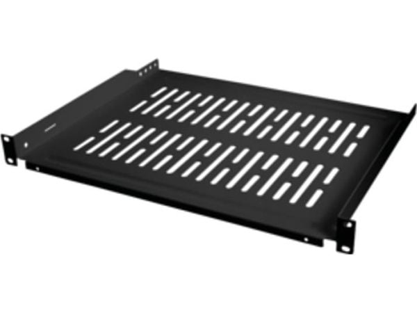 LogiLink SF1C45B, Hylla till rackskåp, Stål, Svart