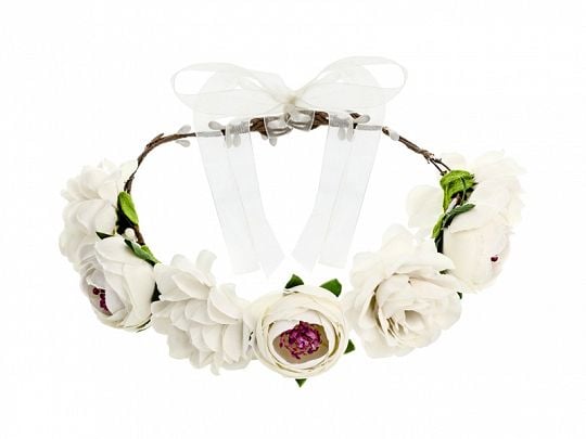 Krans av vita blommor