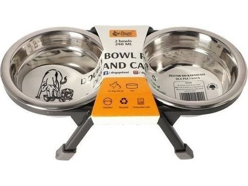 Dingo fôringssett til hund og katt i resirkulert materiale 2x400 ml