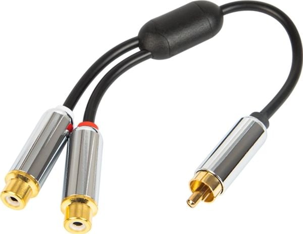 Kabelblås 91-230# Rozg.rca: wt-2 gn metall med przew. 15 cm