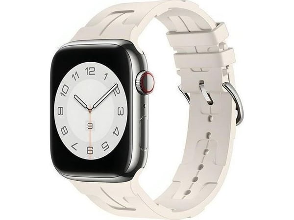 Beline rem til Apple Watch Silicone Ultra 42/44/45/49 mm beige/starlight i eske
